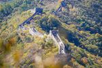 航拍山间蜿蜒公路美景
