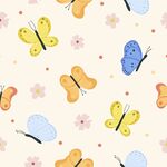 蝴蝶花朵图案背景图