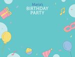 欢乐生日派对装饰元素