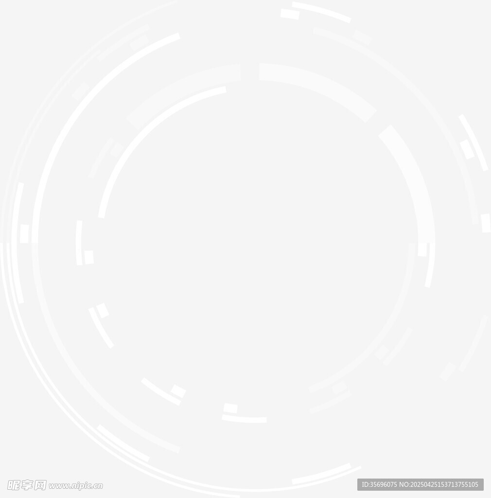 白色科技感环形线条图案