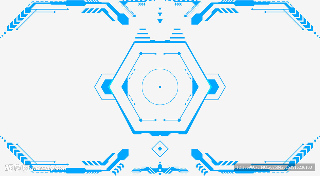 科技风蓝色几何线条图案