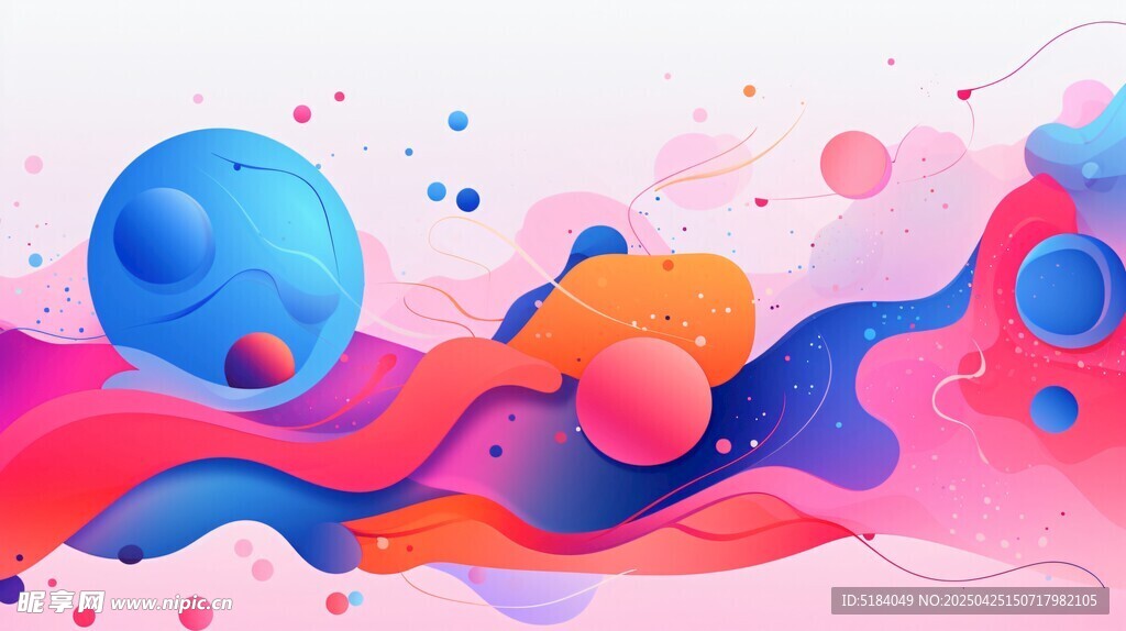 梦幻流体渐变抽象艺术图