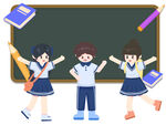 校园中的欢乐学生时光