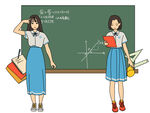 校园女生形象展示