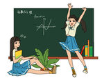教室中的欢乐学习瞬间