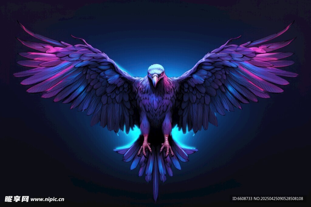 梦幻炫彩展翅雄鹰