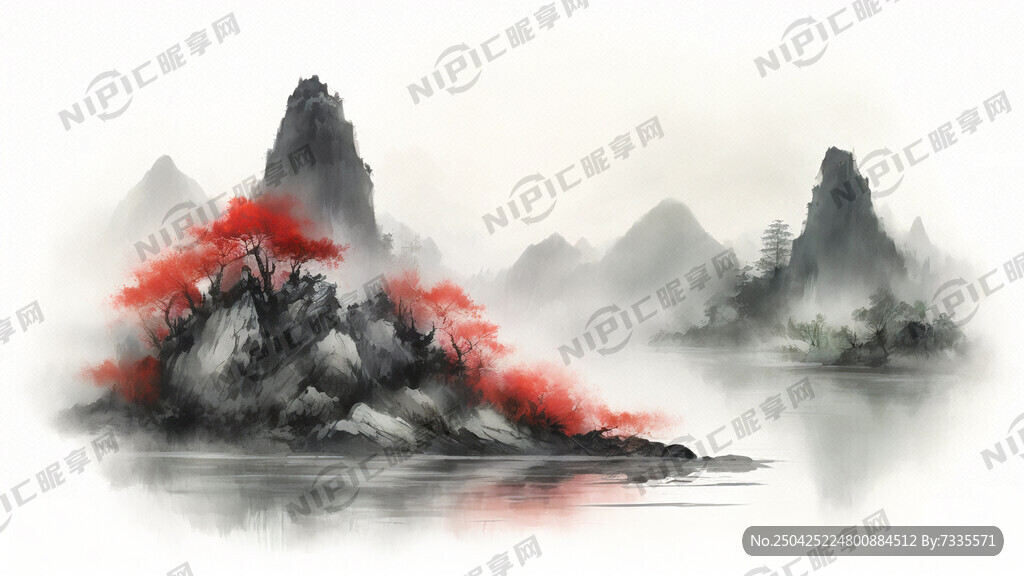 中国红 得荣美  高山绿水