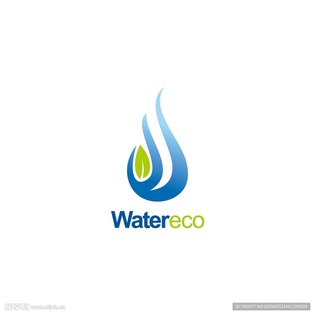 Water eco水滴标志设计