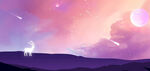 梦幻星空下背景