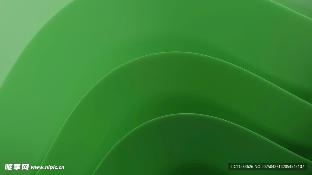 绿色渐变波浪背景图