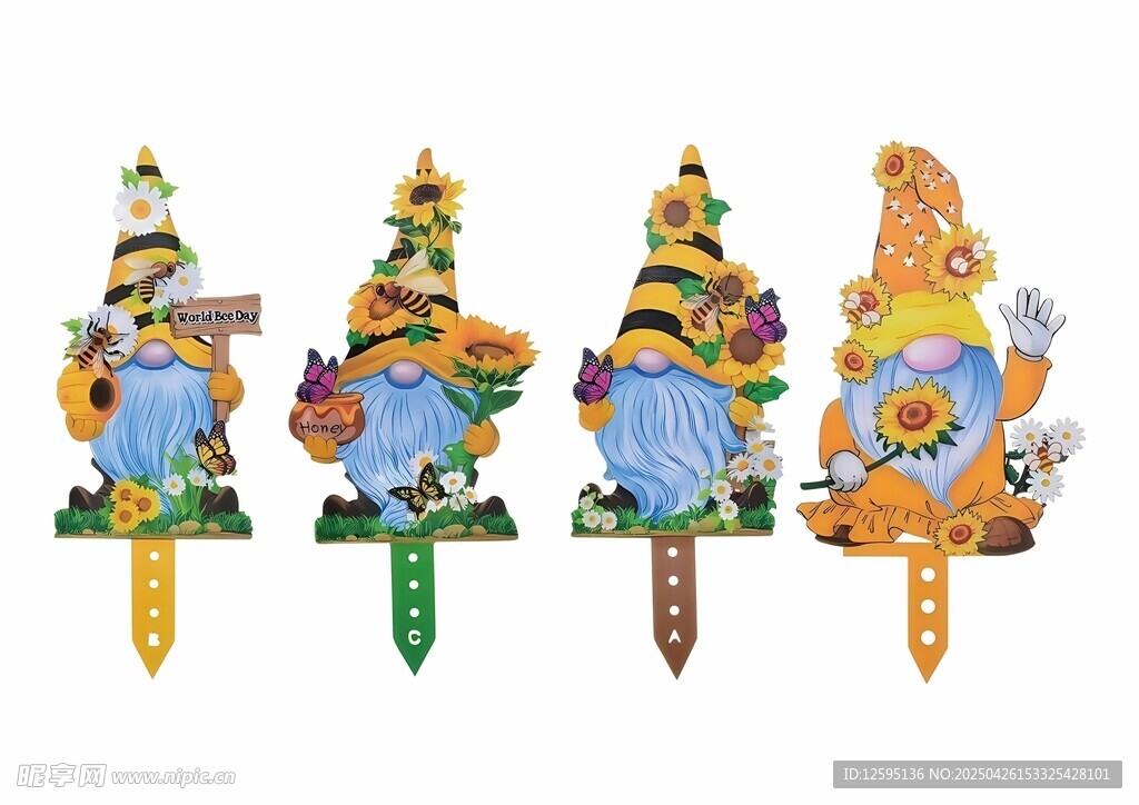 彩色卡通造型园艺装饰插牌