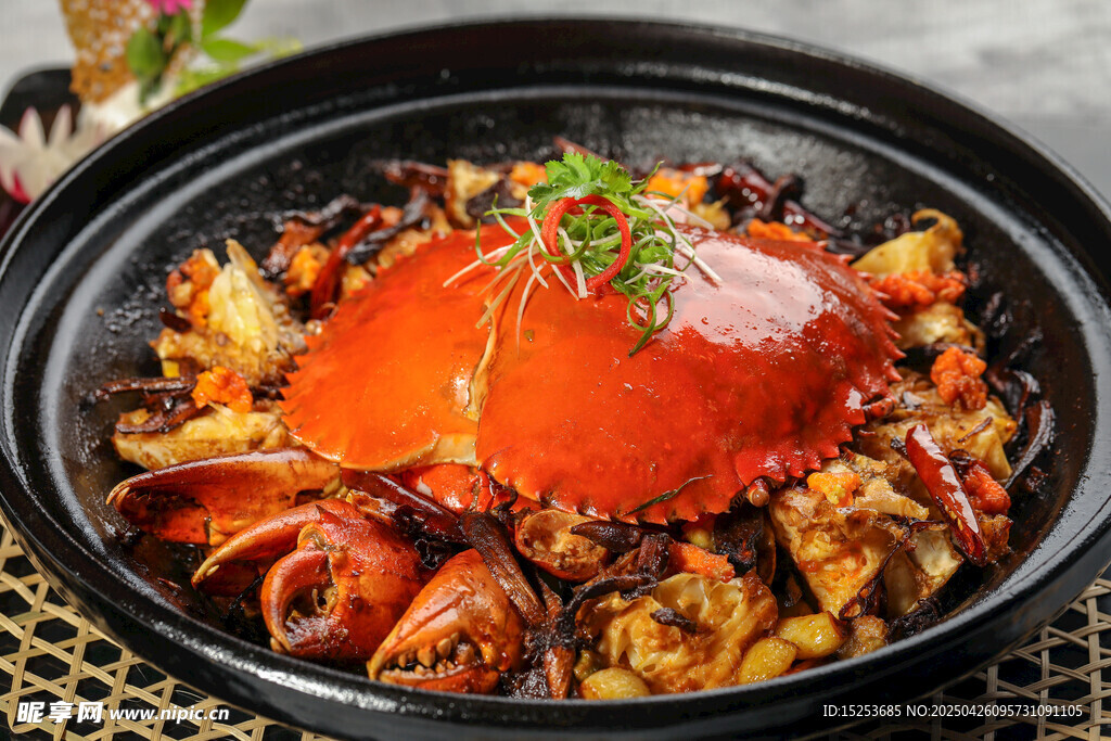 菌香油焗膏蟹
