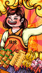 欢乐女孩与缤纷美食