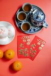 新春茶具红包橘子组合