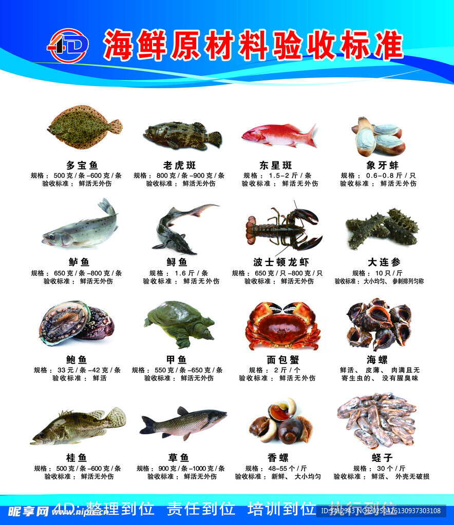 海鱼品种检验标准展示
