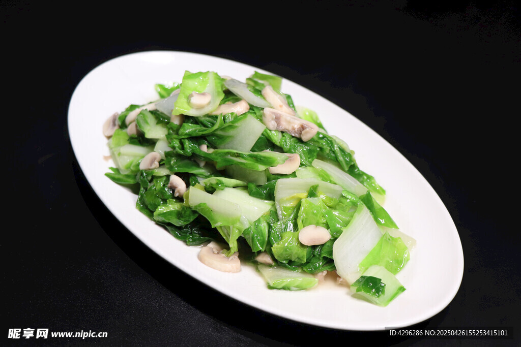 生菜炒口蘑