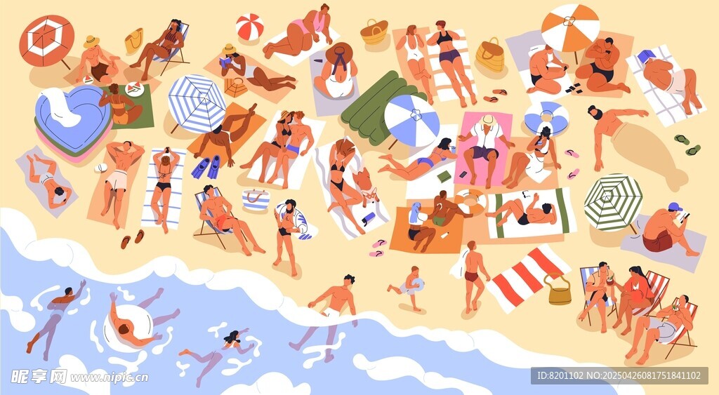 海滩度假插图