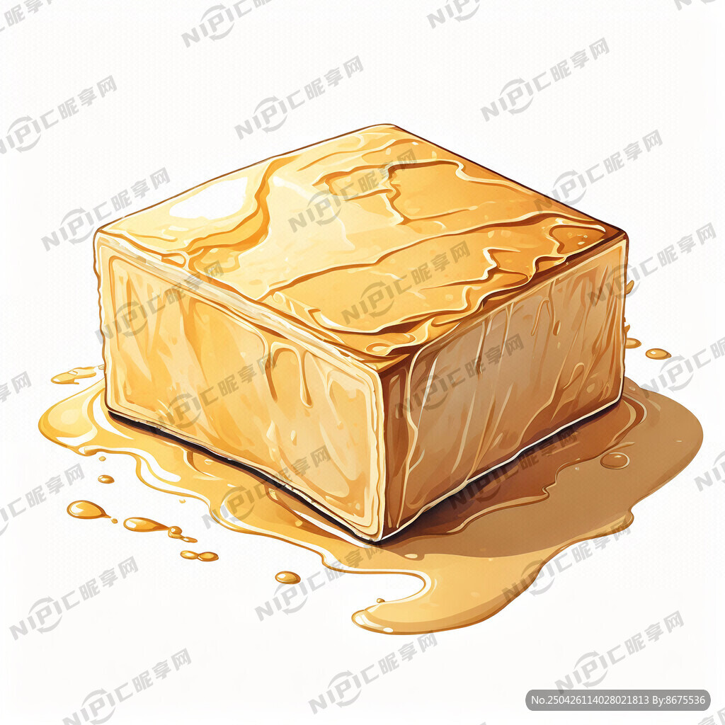 一块方形黄油 表面光滑如丝绸
