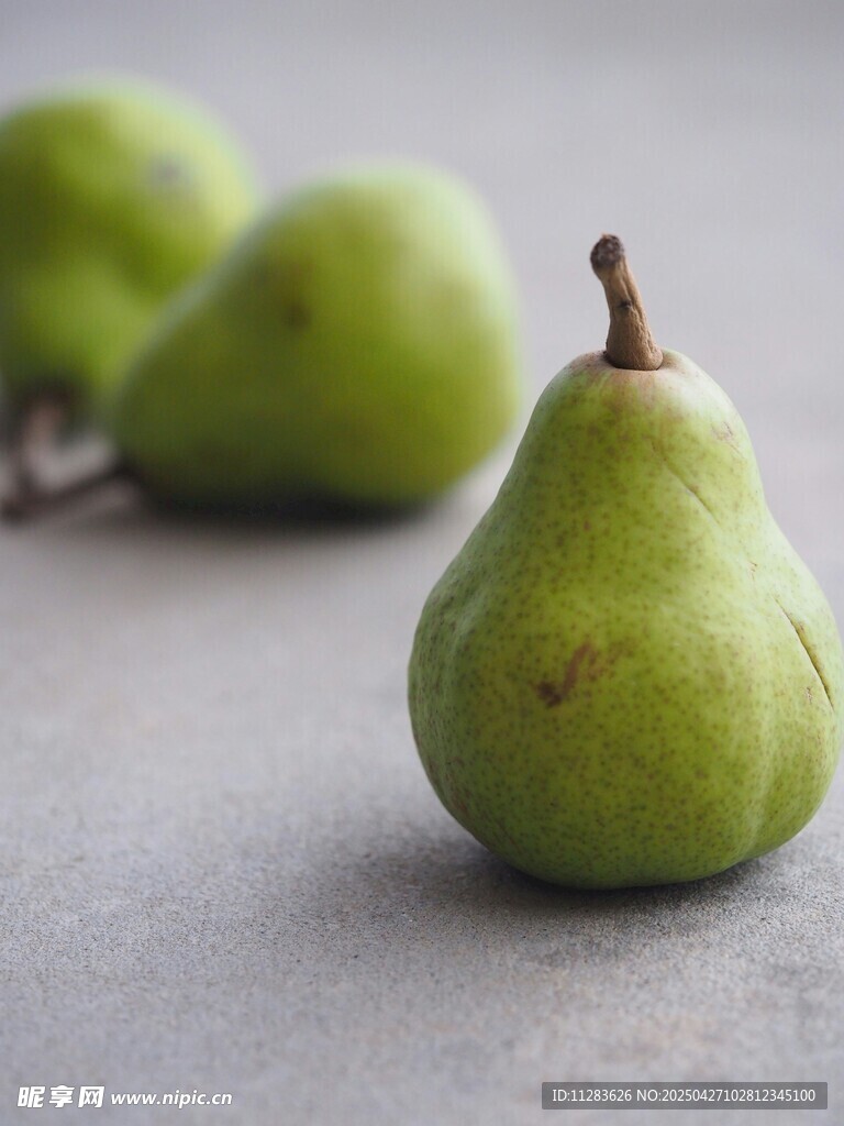 青梨静物特写