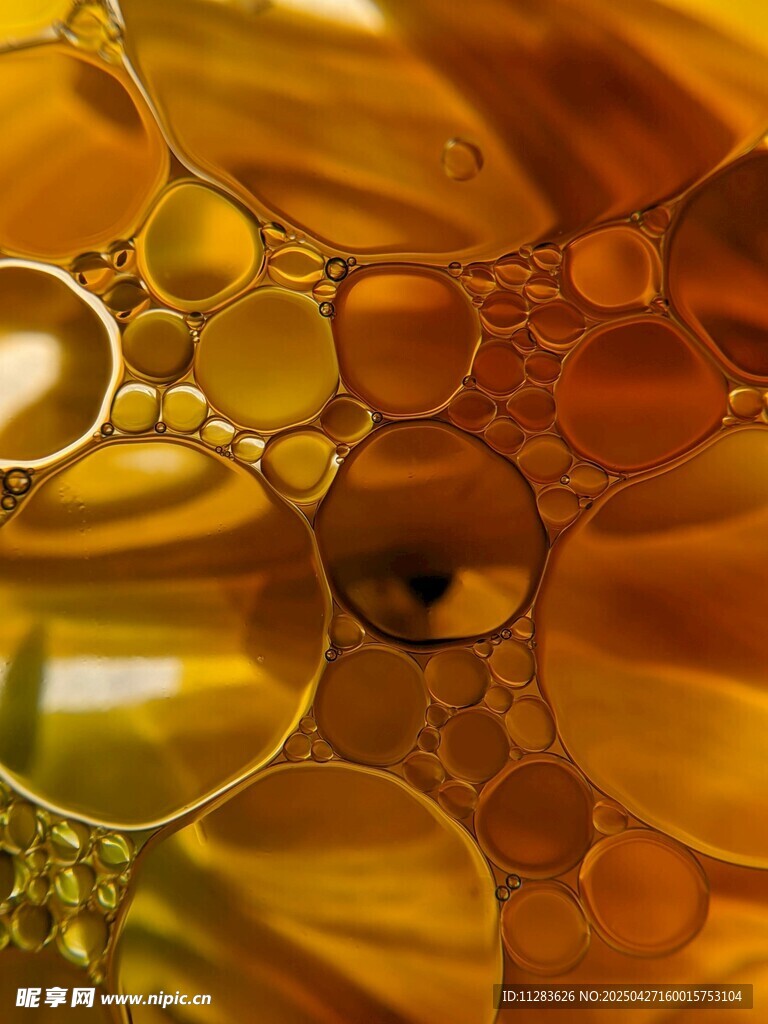 多彩油泡微观梦幻景象