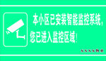 小区安装智能监控系统提示牌