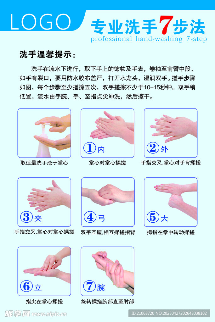 七步洗手法