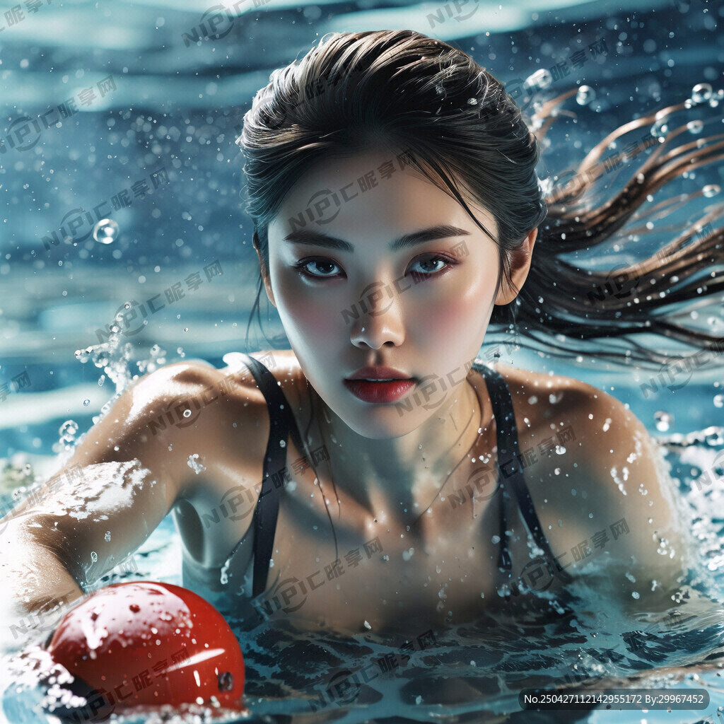 游泳女模特