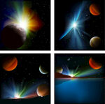 梦幻宇宙星球光影景象