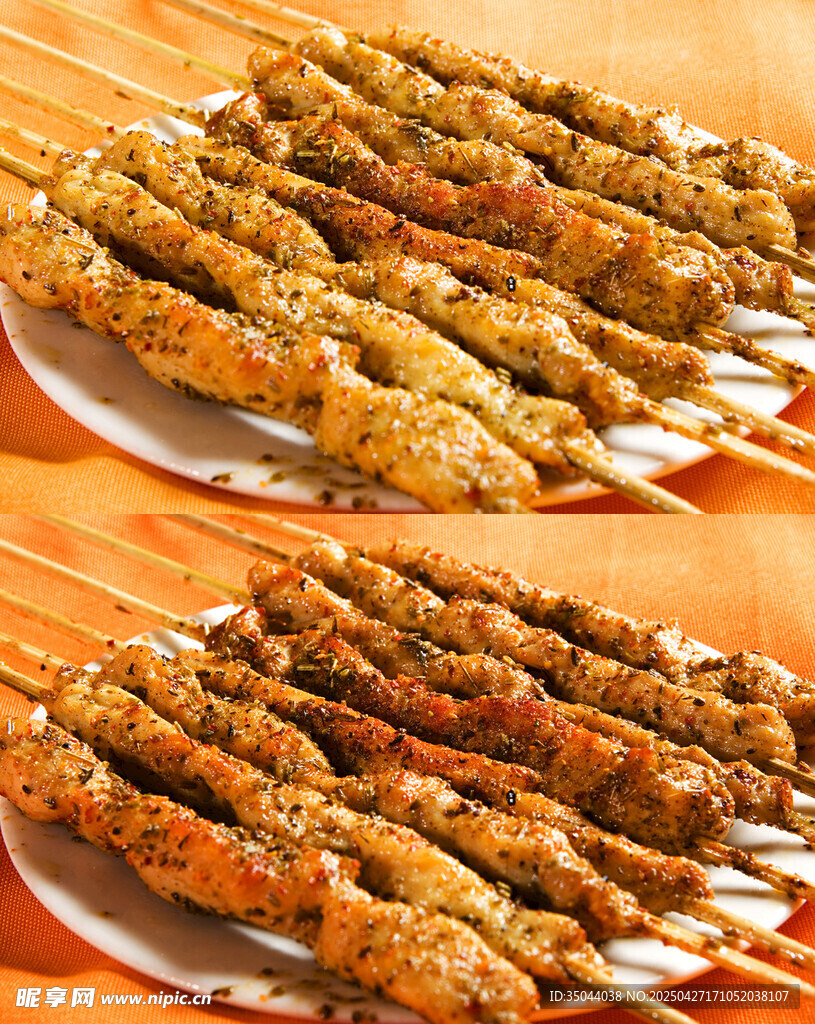 美味烤肉串诱人呈现