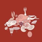 中式兔元素吉祥图案设计