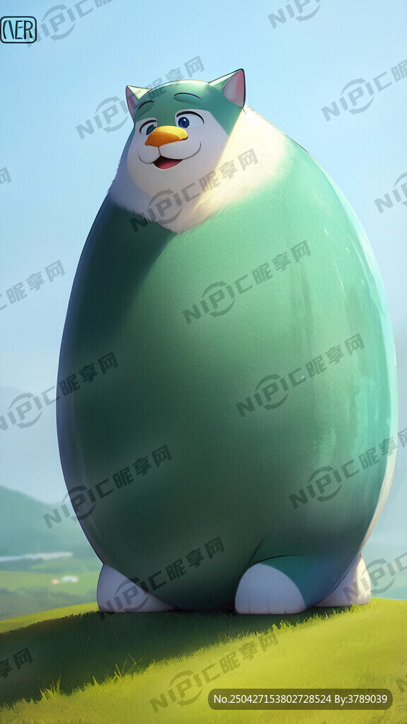 皮克斯动画片风格 非常胖 男性