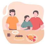 家庭温馨聚餐时刻