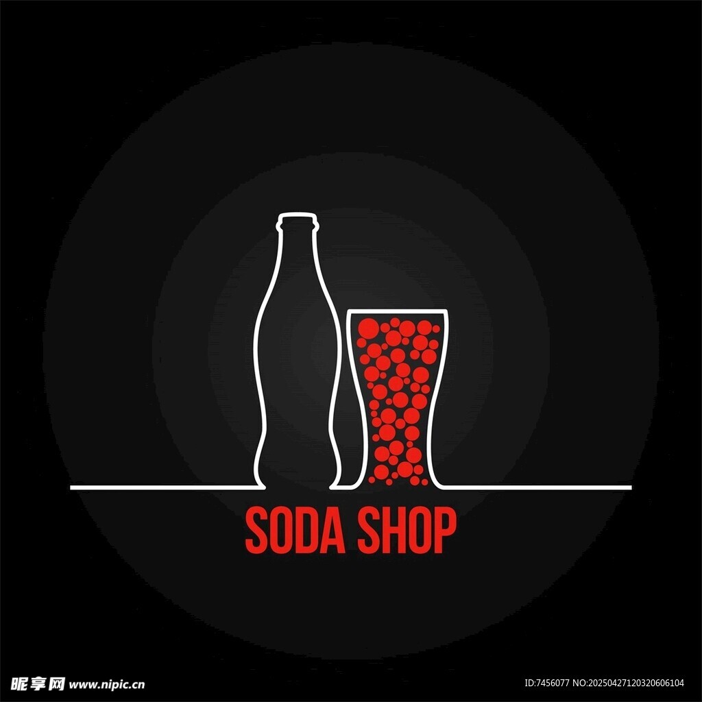 简约风汽水店图标设计