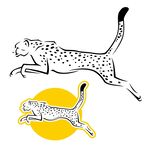猎豹奔跑图案设计元素