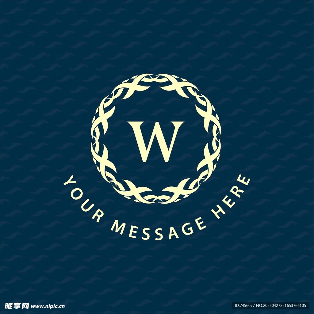 优雅字母W标志设计