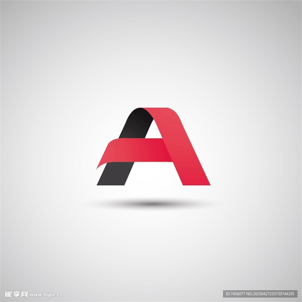红色字母A创意标志设计