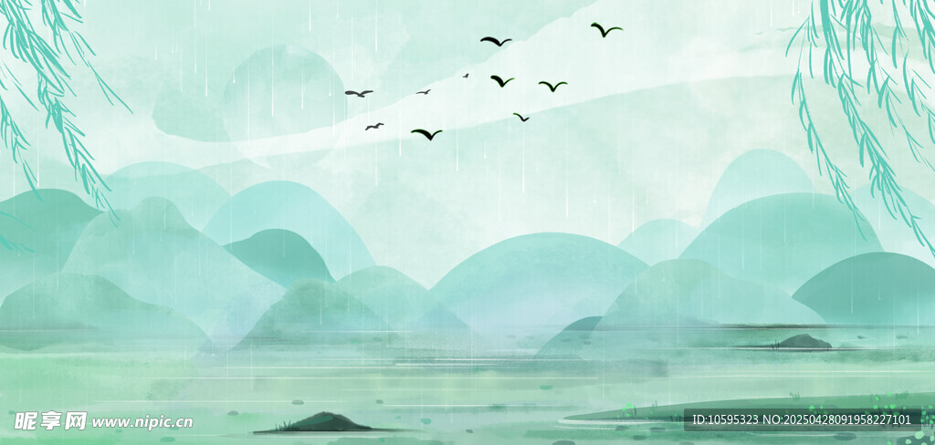 水墨山水背景