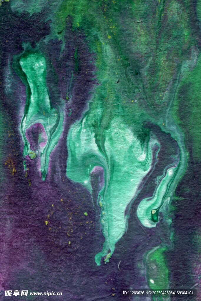 梦幻绿色抽象艺术画作