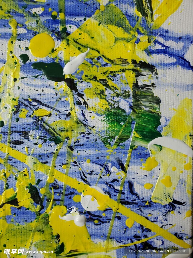 抽象花卉油画艺术作品