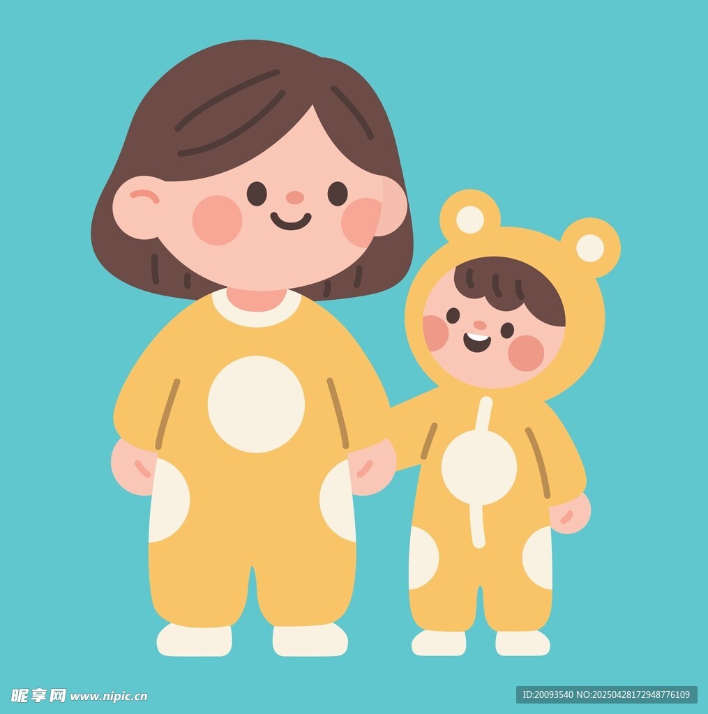 亲子穿同款可爱熊装