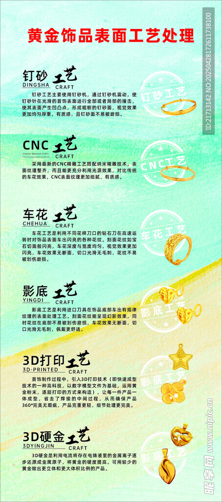 黄金饰品表面工艺