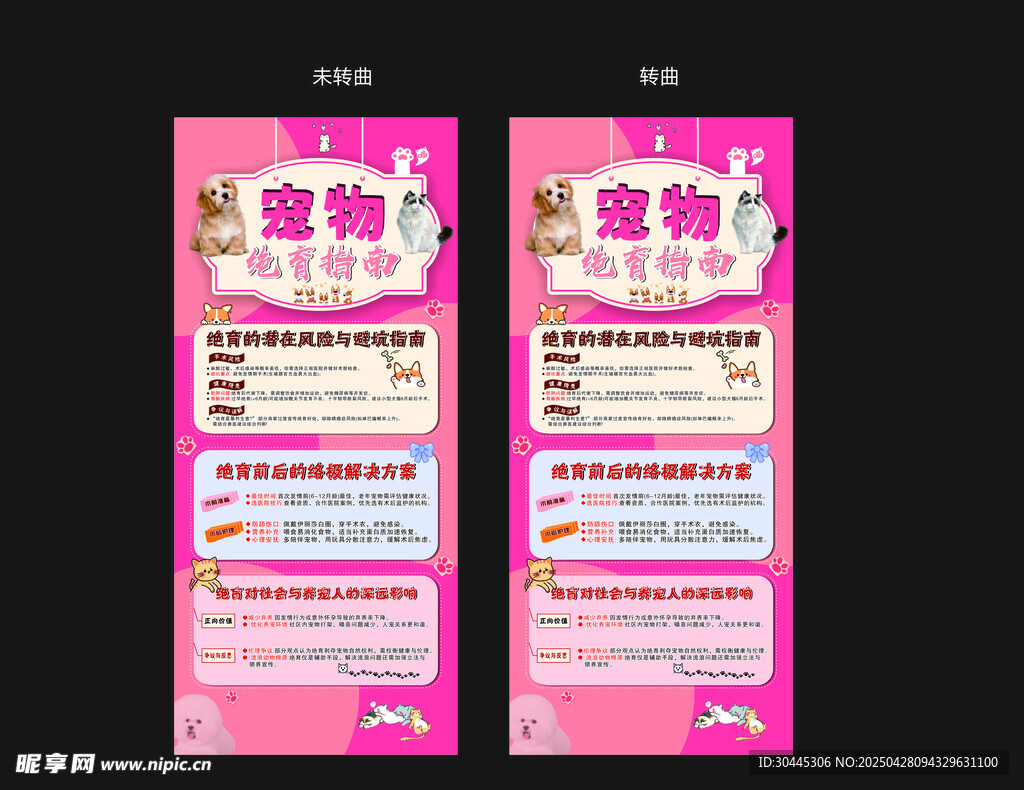 宠物绝育活动展板