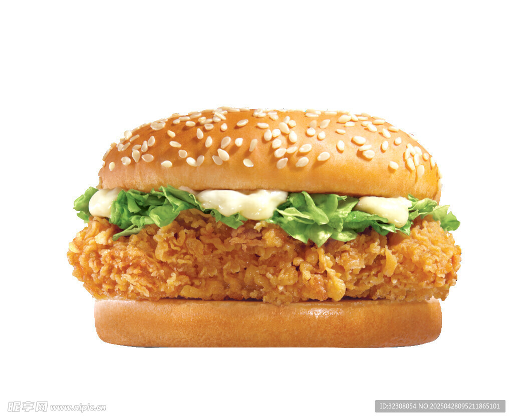美味鸡肉汉堡诱人呈现
