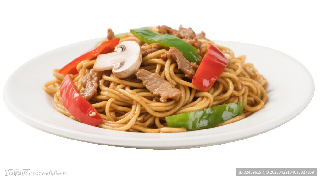美味鸡肉炒面