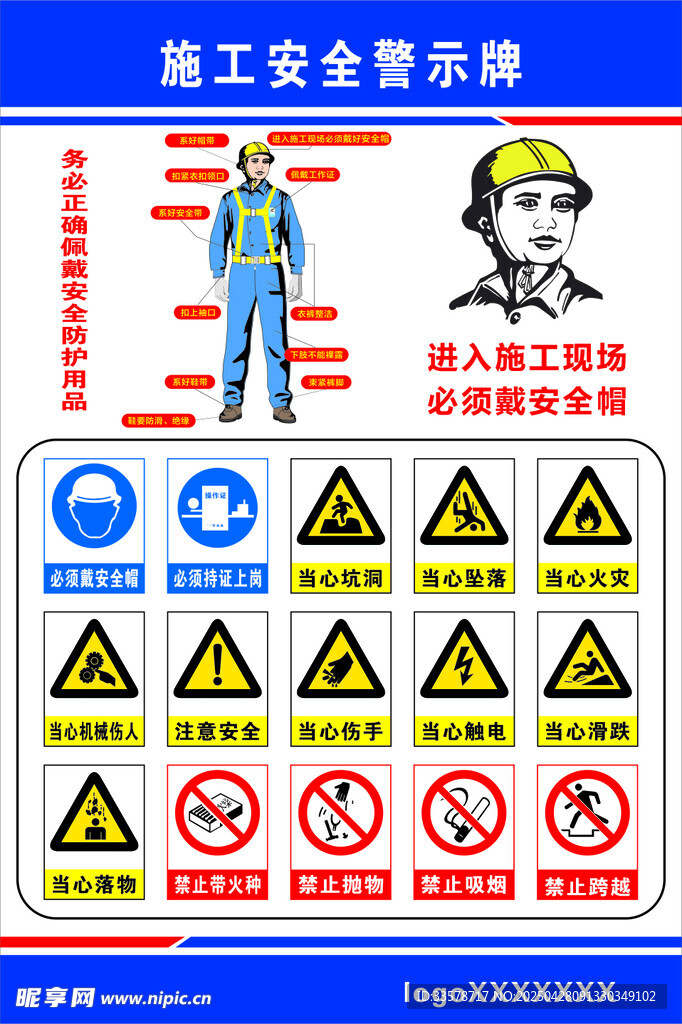 施工安全警示标识集合