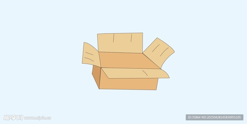 打开的棕色纸箱