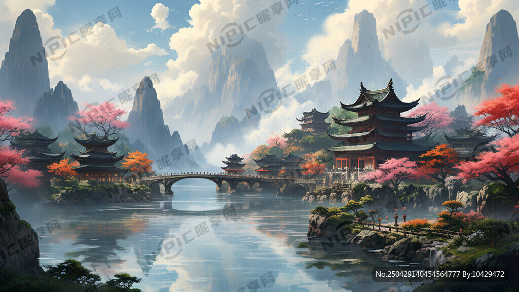 帮我生成一张图片美丽梦幻风景有