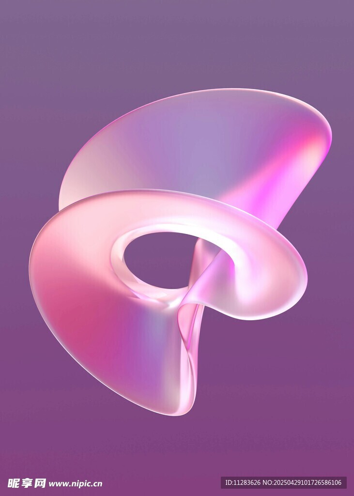 梦幻渐变透明立体几何图形