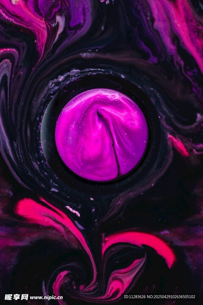 梦幻紫色流体艺术图案