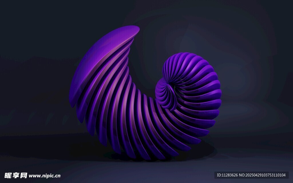 紫色螺旋立体艺术造型